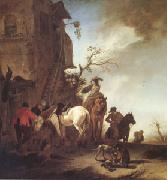 WOUWERMAN, Philips Hunters and Horsemen by the Roadside (mk05) oil painting artist